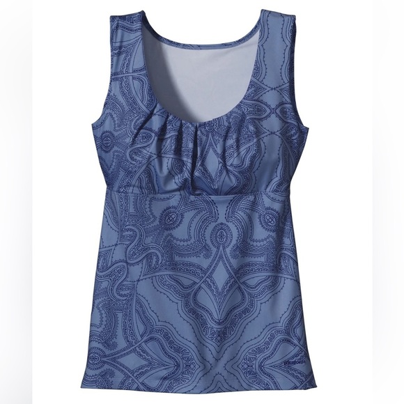 Patagonia Tops - Patagonia Bandha Tank Top in blue paisley print size large scoop neck